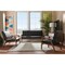Baxton Studio Nikko Mid-century Dark Brown Faux Leather 3 Pieces Living Room Sets 121-6745-6747-6749 - alternate 2
